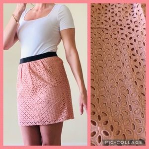 The LOFT peach eyelet skirt